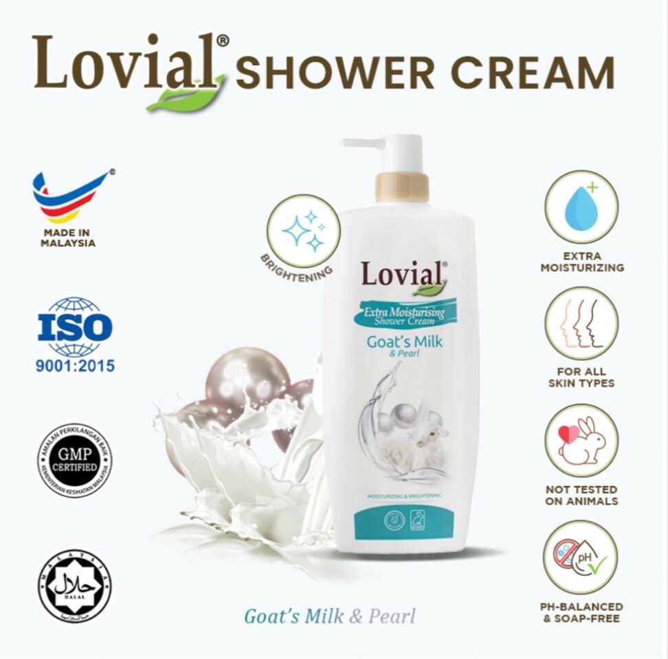 GOAT'S MILK AND PEARL POWDER SHOWER CREAM